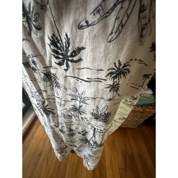 A.N.A White & Black Palm Print Dress – Casual Island-Inspired Style - Picture 3 of 9